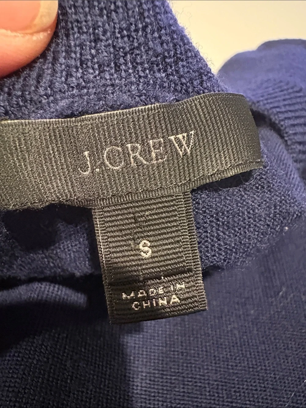 J. Crew - Women's Tippi Crewneck sweater, merino wool pullover.  Navy. Small